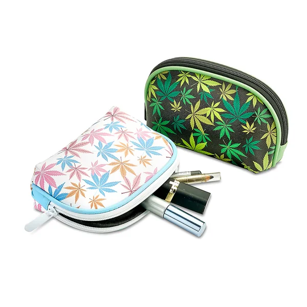 Fashioncraft – Weed Cosmetic Bag – White