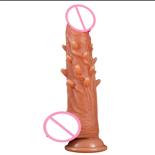 Female masturbation silicone barded realistic dildo