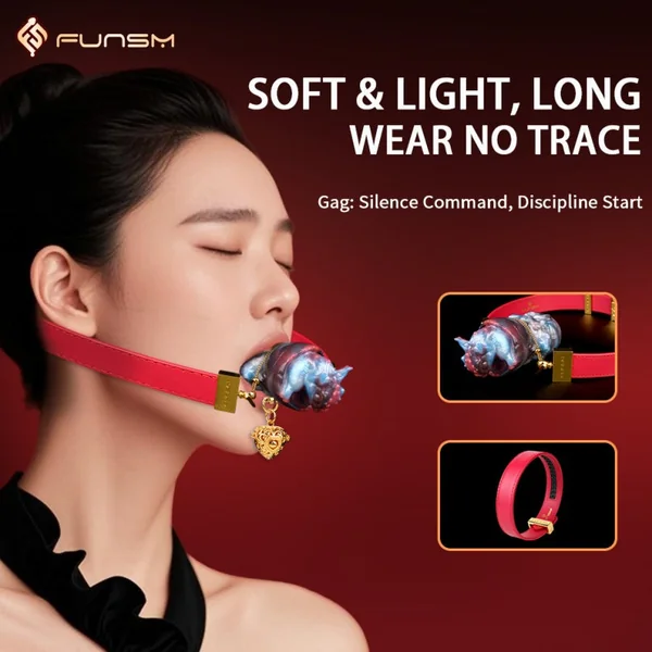 Female Strap-on Monster Gag Ball Restraint – Colorful Silicone Extreme Oral Sex Toy