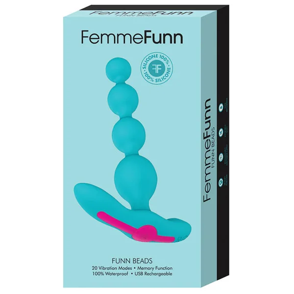 Femme Funn Beads Vibrating Anal Beads - Turquoise