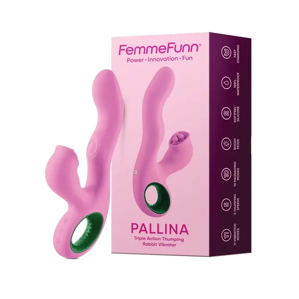 Femme Funn Pallina Triple Action Rabbit Vibrator Pink