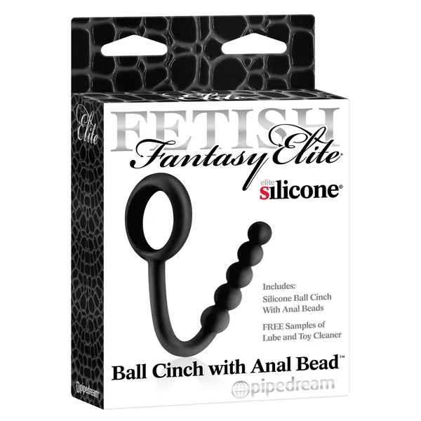 FETISH FANTASY ELITE BALL CINCH W/ANAL BEAD BLACK