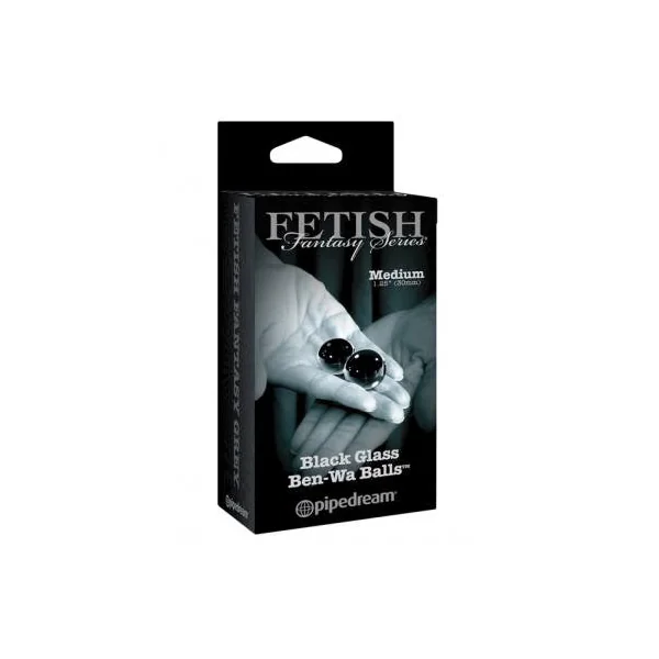 Fetish Fantasy Limited Edition Black Glass Ben-Wa Balls-Medium