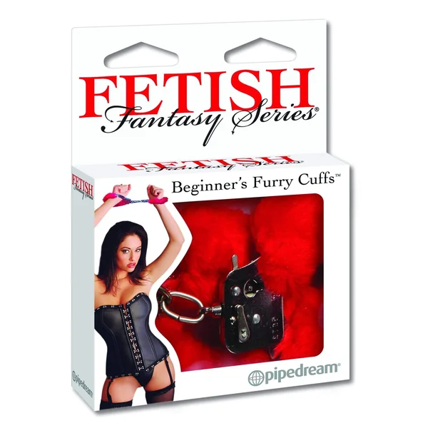 Fetish Fantasy Series Beginner's Furry Cuffs - Red