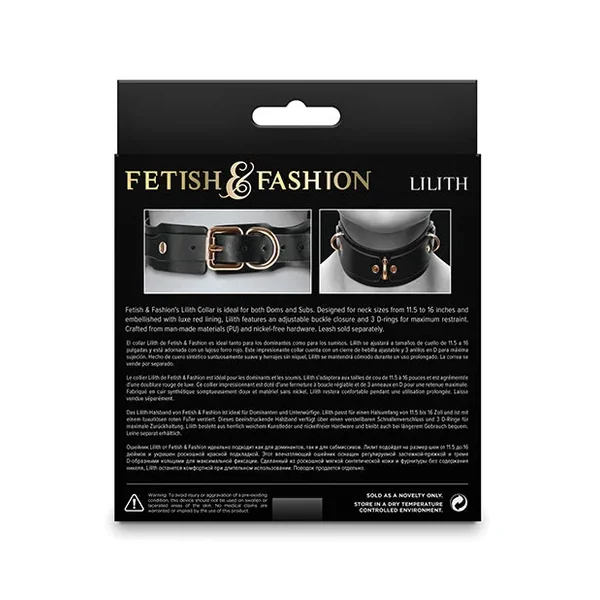Fetish & Fashion Lilith Collar – Black