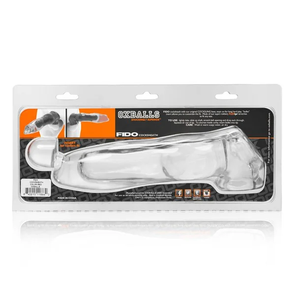 FIDO ANIMAL KNOT STYLE OXBALLS COCKSHEATH TPR CLEAR (NET)