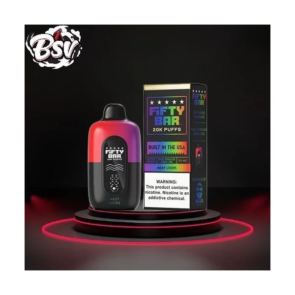 Fifty Bar 20k Disposable 5pk Milky Loops