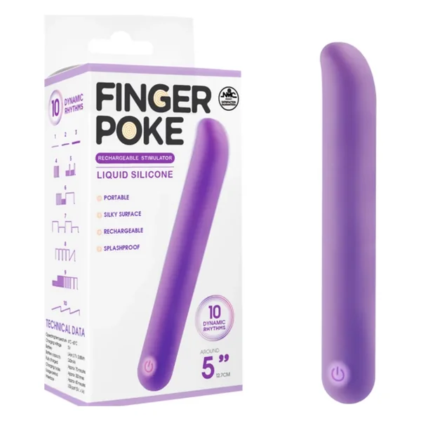 FINGER POKE 5″ MINI VIBRATOR PURPLE