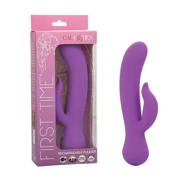 First Time Rechargeable Pleaser Rabbit Vibrator – Purple