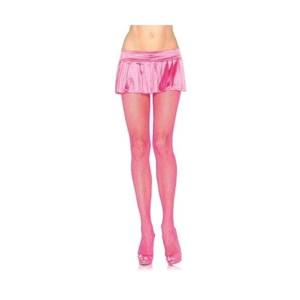 Fishnet Pantyhose - One Size - Neon Pink