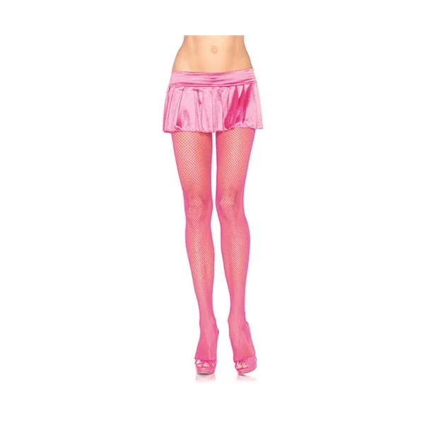 Fishnet Pantyhose - One Size - Neon Pink