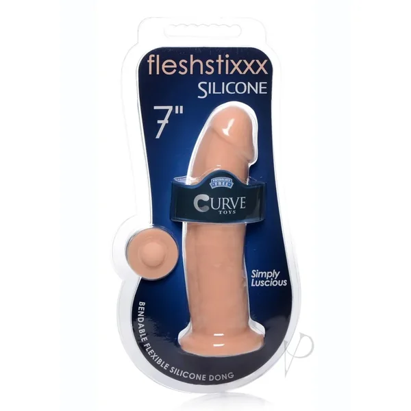 FleFleshstixxx 7 Inch Silicone Dildo – Vanilla