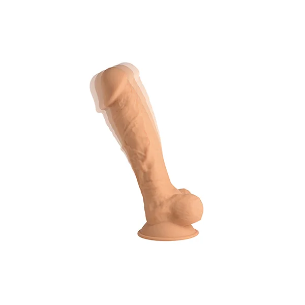 FLESHSTIXXX 8IN VIBRATING DILDO W/ BALLS MEDIUM