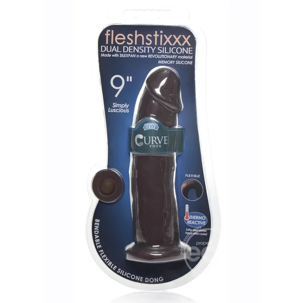 Fleshstixxx Dual Density Silicone Bendable Dong – 9in