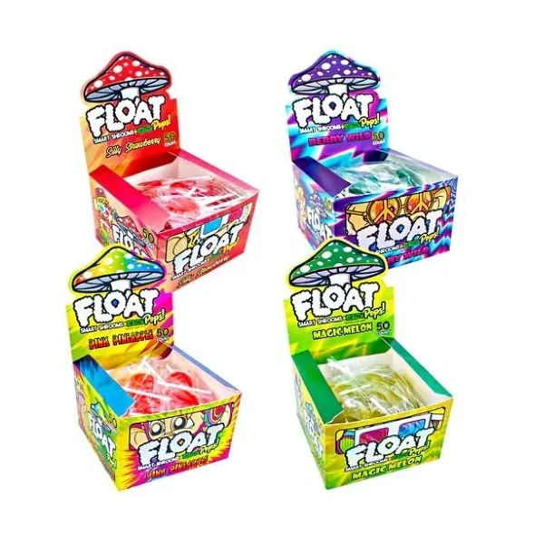 Float Mushroom Lollipop 50/PCS Pink Pineapple