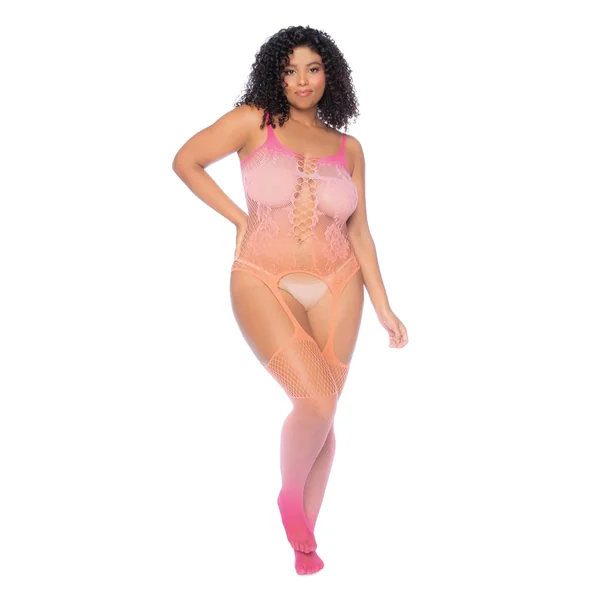 Floral Ombre Bodysuit - Pink Ombre QN