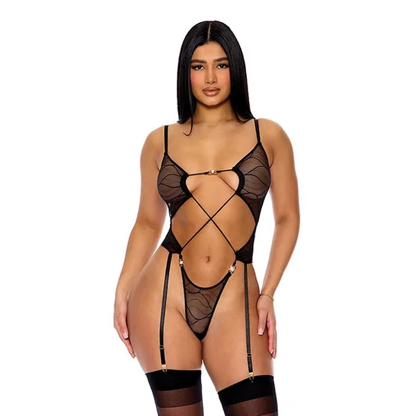 Forplay Pull My Strings Sheer Mesh Teddy