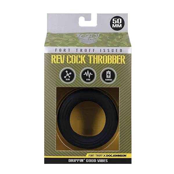 Fort Troff Rev Cock Throbber Vibrating Cock Ring – Large, Black