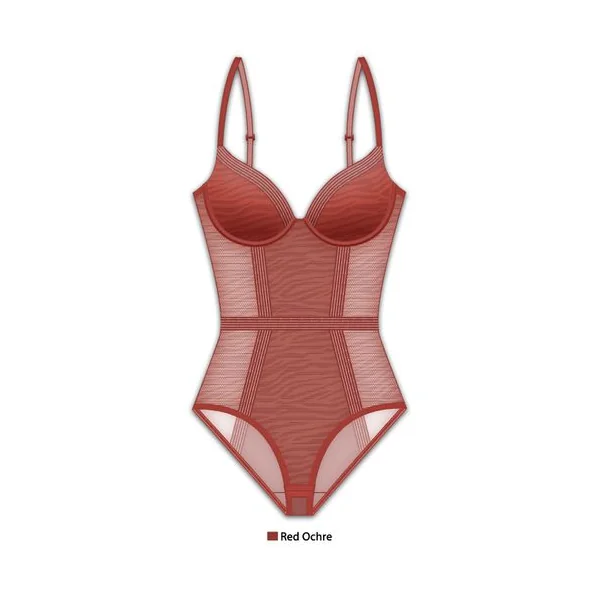 French Affair – Teddy Zeb Stripe Red Ochre