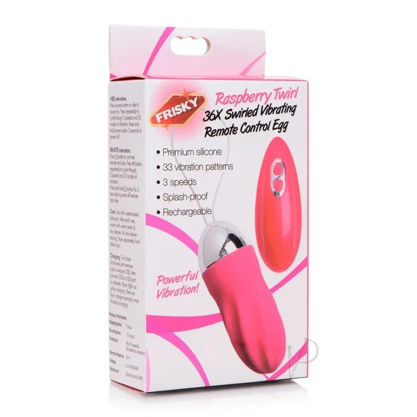 Frisky Raspberry Twirl Egg Vibrator Magenta