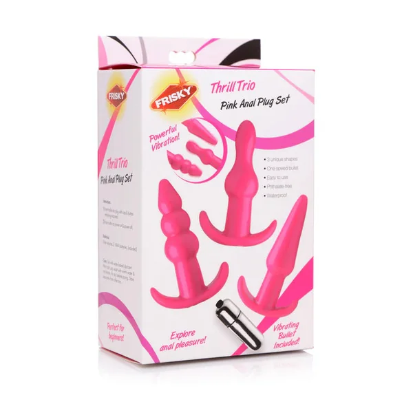 Frisky Thrill Trio Anal Plug Set - Pink
