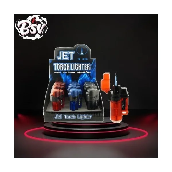 Frosty Clear Finished Side Torch 12pc DIsplay