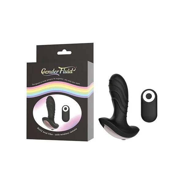 Gender Fluid Buzz Anal Vibe W/remote – Black
