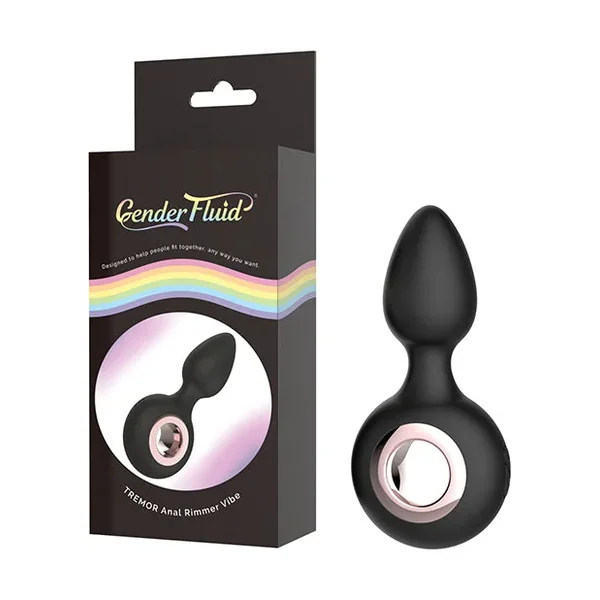 Gender Fluid Tremor Ring Plug Anal Vibe – Black
