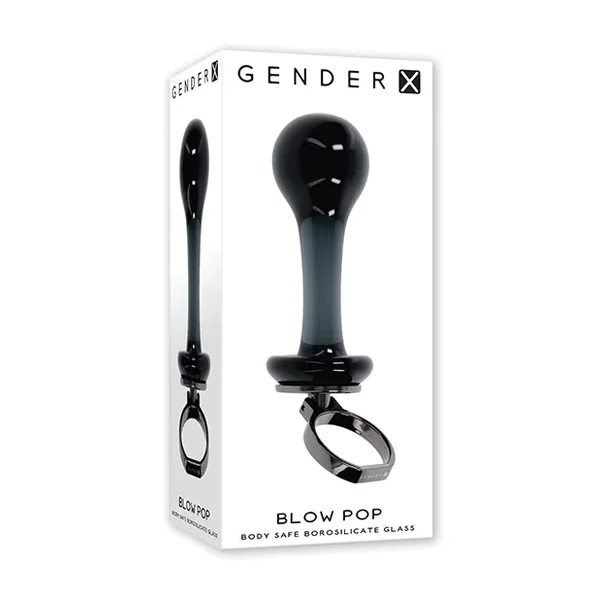 Gender X Blow Pop Glass Anal Plug – Black