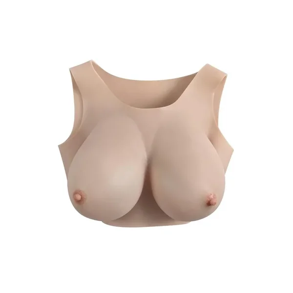 Gender X Breast Plate Silicone E Cup – Vanilla