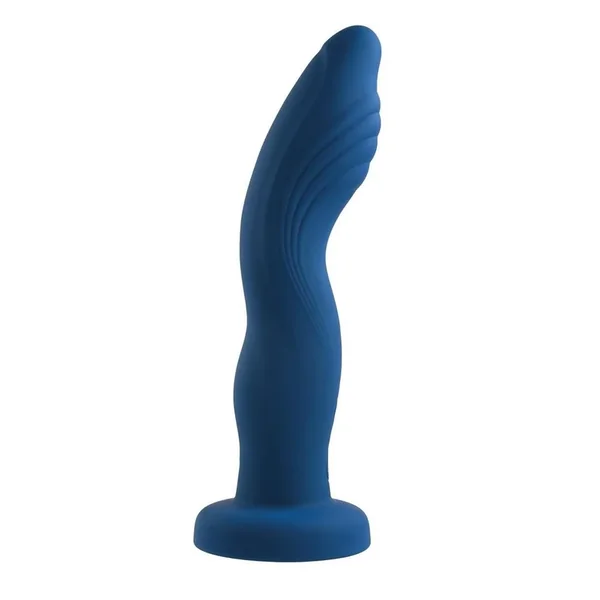 Gender X Snuggle Up Rechargeable Silicone Dual Vibrating Strap-On with Remote Control – Blue/Black