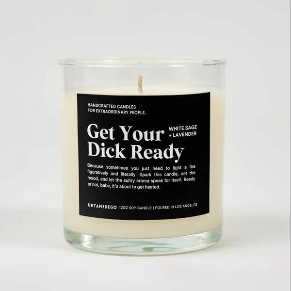 Get Your Dick Ready Glass Candle