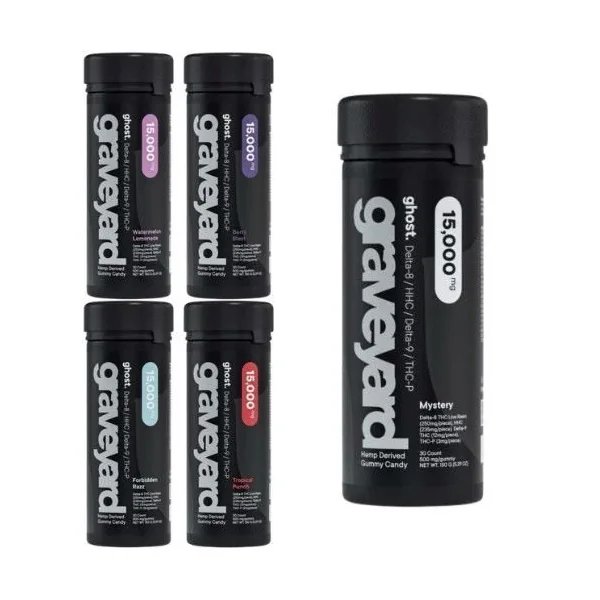 Ghost 15000mg THC-P Graveyard Blend 30ct Gummies Forbidden Razz