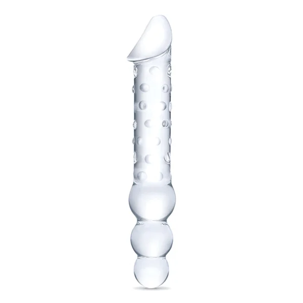 Glas 12 Inch Double Ended Glass Dildo With Anal Beads