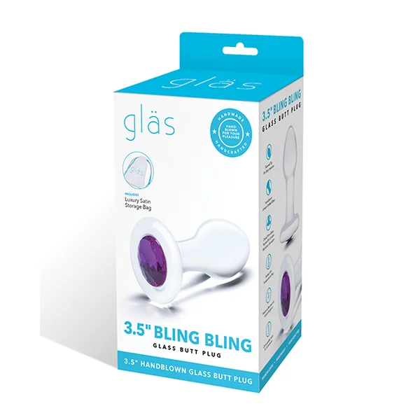 GLAS 3.5 BLING BLING GLASS BUTT PLUG “