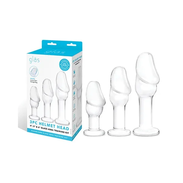 Glas Helmet Head Anal Training Kit – Set of 3