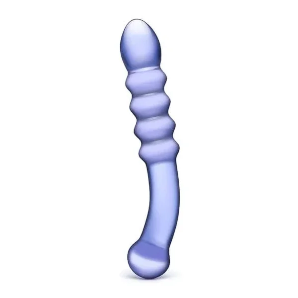 Glas – Purple Rain Ribbed Dildo | 9 inches