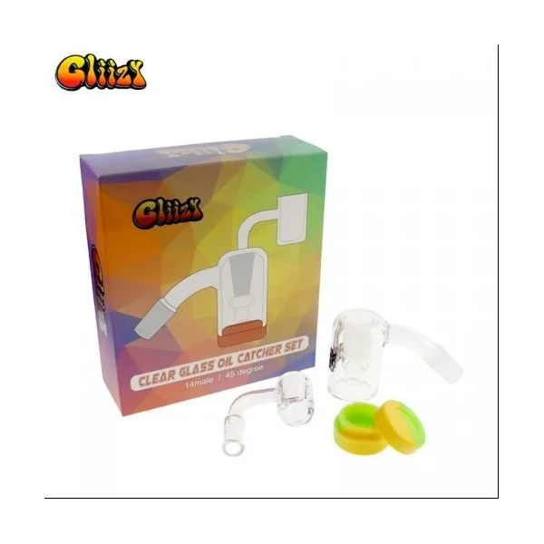 Gliizy Clear Glass Oil Catcher Set 14 Male/90D Design A2