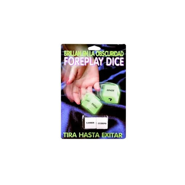 GLOW IN THE DARK EROTIC DICE-EA-SPANISH VERSION