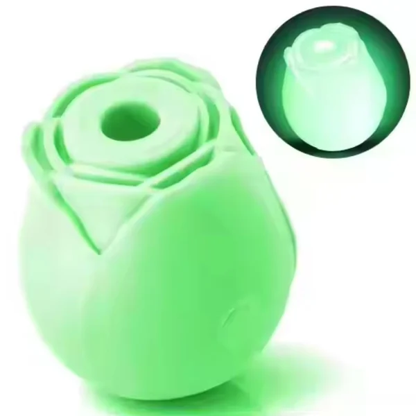 Glow in The Dark Rose Sucking Vibrator
