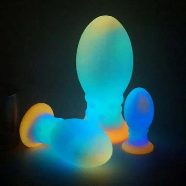 Glowing-in-Dark Fantasy Egg Dildo - Fist Ruined Orgasm Anal Expansion Women Masturbator