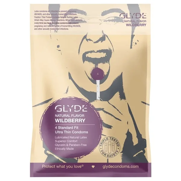 Glyde Organic Wildberry Flavored Condoms