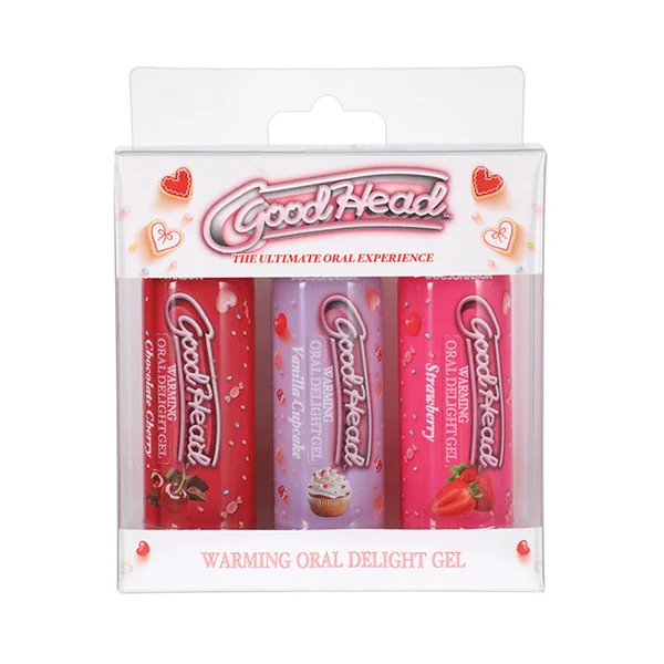 Goodhead Warming Oral Delight Gel Pack - 2 Oz Strawberry-vanilla Cupcake-chocolate Cherry