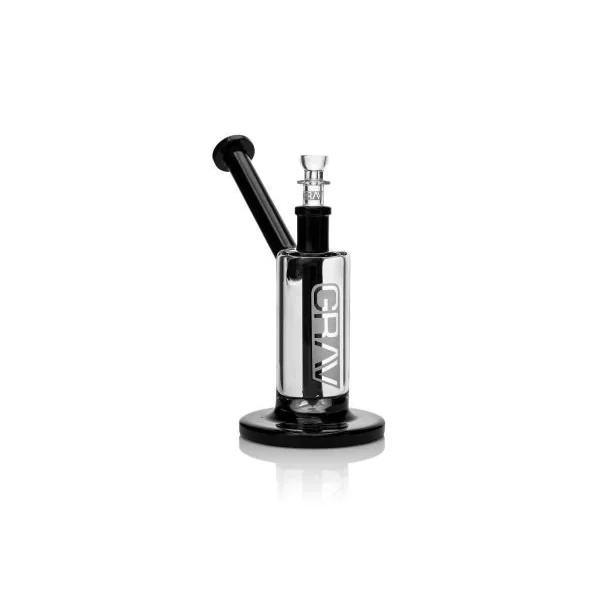 Grav Medium Upright Bubbler Black/Clear