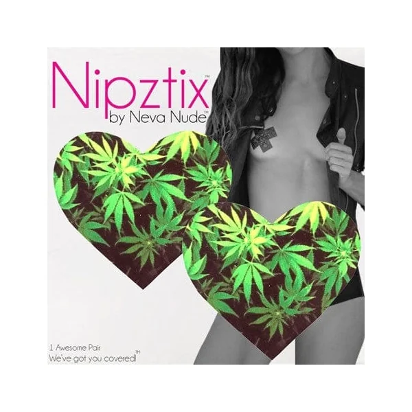 Green and Black Weed Heart