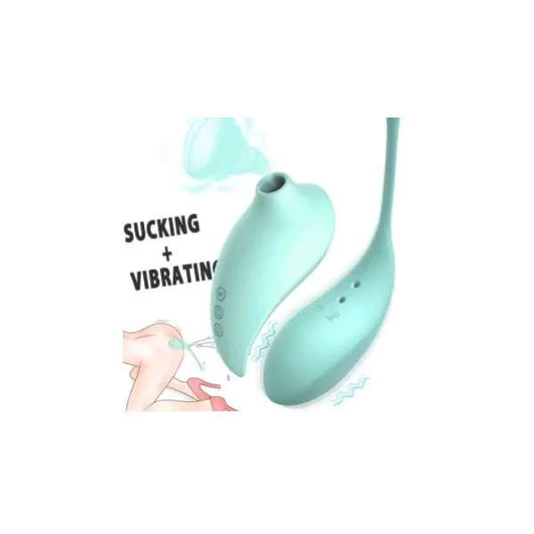 Green PulseWave Waterproof Clitoral Sucker & Vibrating G-Spot Teaser - 7 Suction Modes, USB Rechargeable