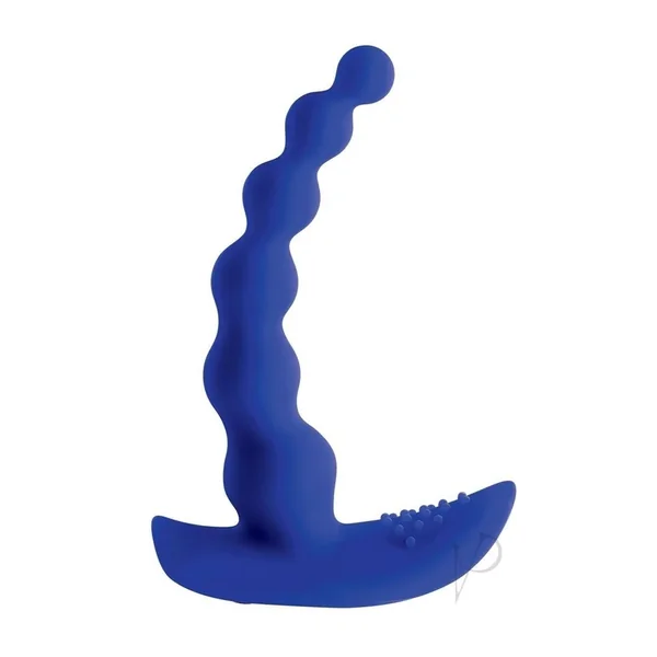 Gx Beaded Pleasure Blue Vibrating Butt Plug