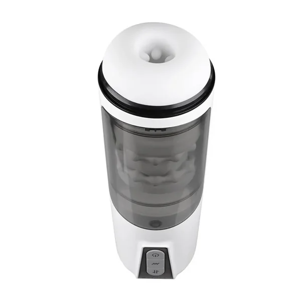 GX Get Your Stroke On Rechargeable Silicone Thrusting Stroker – White