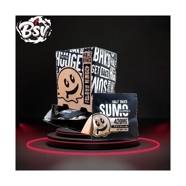 Half Bak’d D9 SUMO Birthday Cake Gummies 2ct 30 Per Pack