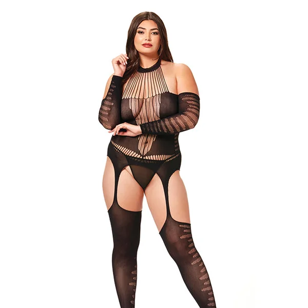 Halter Body Stocking Jumpsuit Qn